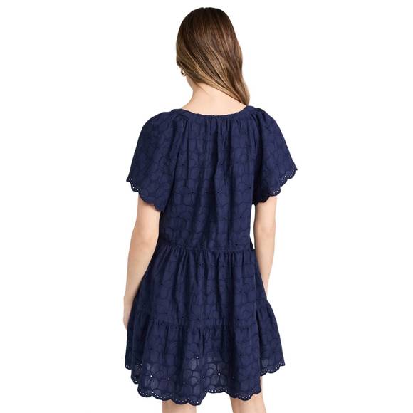 NEW VELVET BY GRAHAM & SPENCER wynette dress in navy - Picture 3 of 4